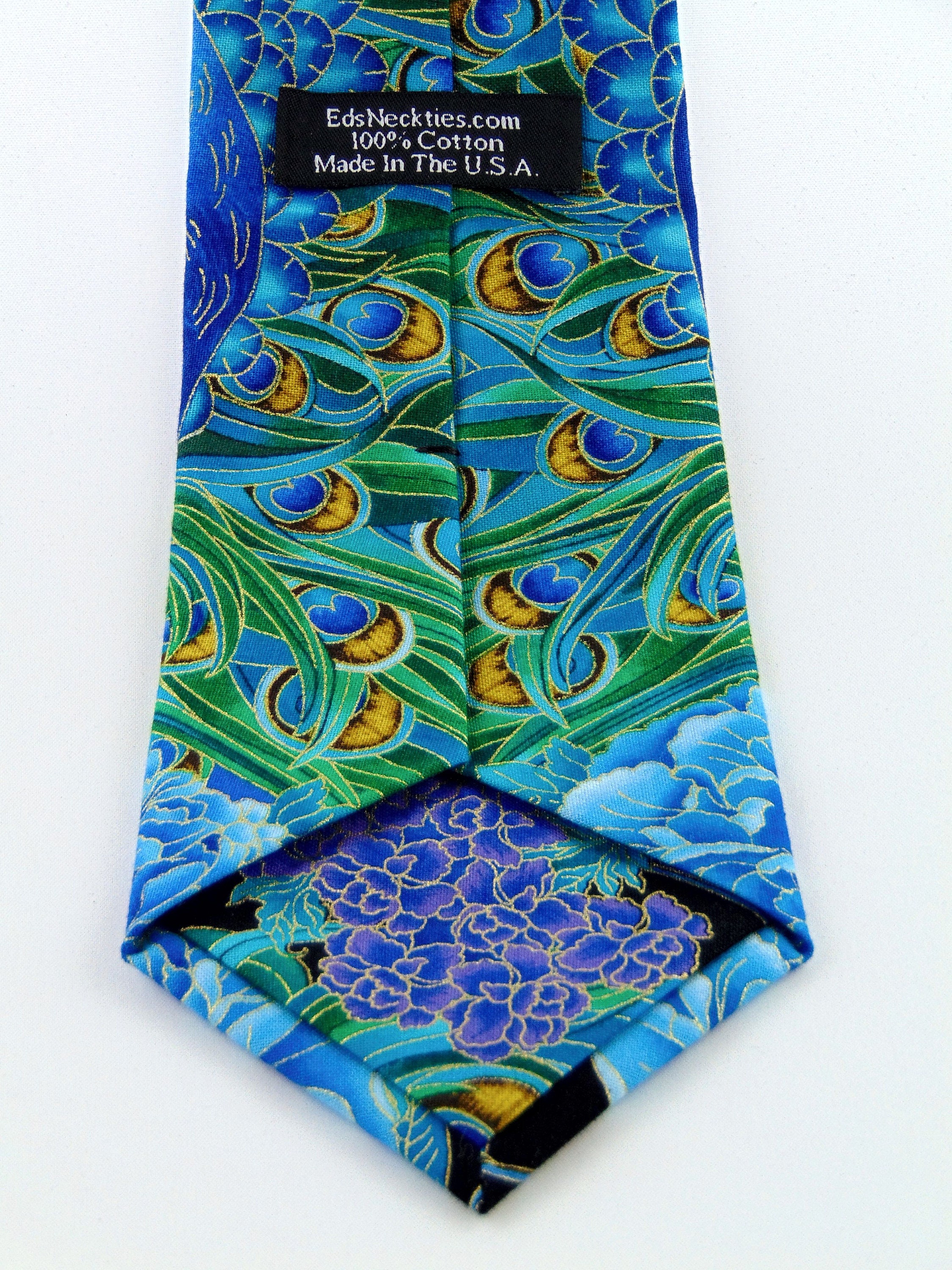 Peacock Tie Peacock Wedding, Mens Peafowl Tie.