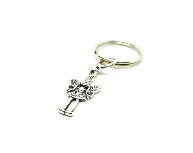 Angel Key Chain, Angel Charm Keychain, Angel Gifts, Unique Birthday Gift, Stocking Stuffer, Gifts Under 5, Gift for Her, One of a Kind