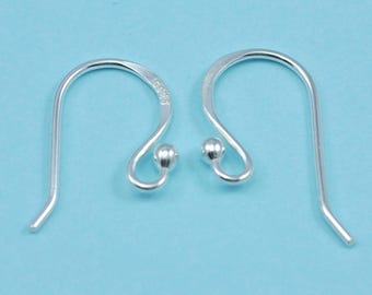 Solid Silver , Gold vermeil, Rose Gold Vermeil genuine 925 sterling silver earring hooks.