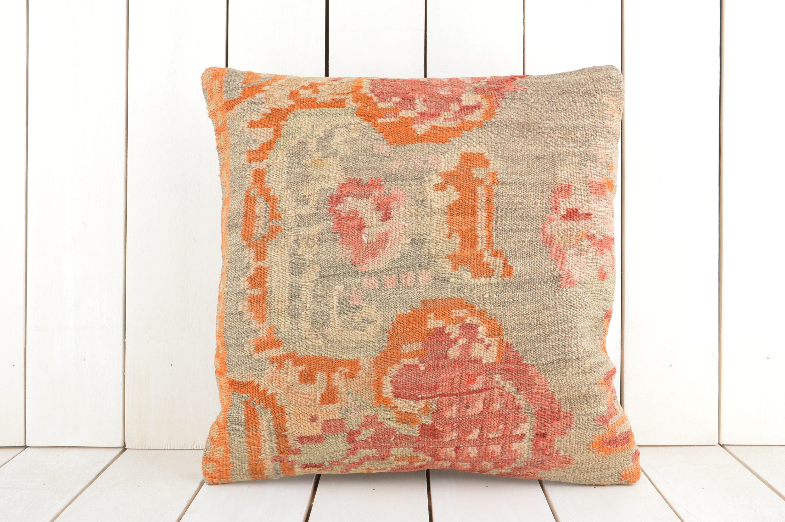 16x16 Decorative Kilim Pillow Handmade Kilim Pillow Vintage