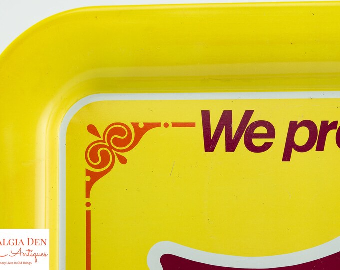 Vintage Bar Serving Tray | Kessler Whiskey | Vintage Barware | Bar Decor