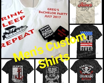 Men's Custom Shirts and Tank Top