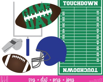 Football svg files - Football Cut Files - Football Helmet svg - Football Field svg - Goal Post svg - Whistle svg - Game Day svg - Sports svg