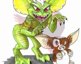 Inktober 2017 - Gremlins Print