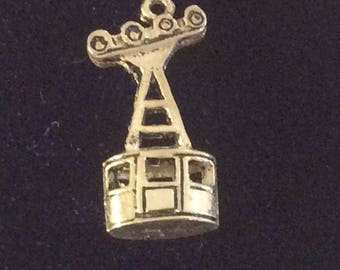 European silver 800 alpine cable car vintage antique # 214 s