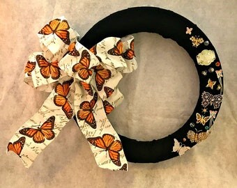 Butterfly Wall Art, Butterfly Wall Decor, Butterfly Art, Wall Art, Housewarming Gift, Upcycled Recycled Repurposed, One of a Kind