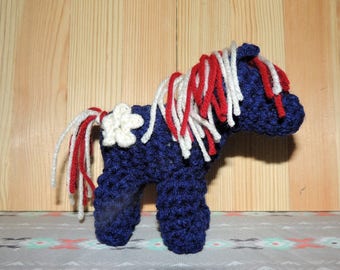 Old Glory Mini Crochet Pony