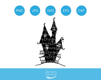 Haunted House SVG, Haunted House Die Cut, Haunted Mansion SVG, Haunted Mansion Clipart, Halloween House SVG, Haunted House, Cut File, Svg