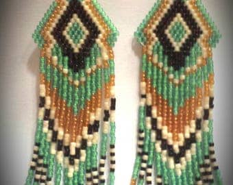 shoulder duster beaded earrings