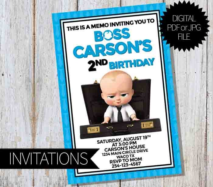 BOSS Baby Birthday Party PRINTABLE Invitation The BOSS Baby