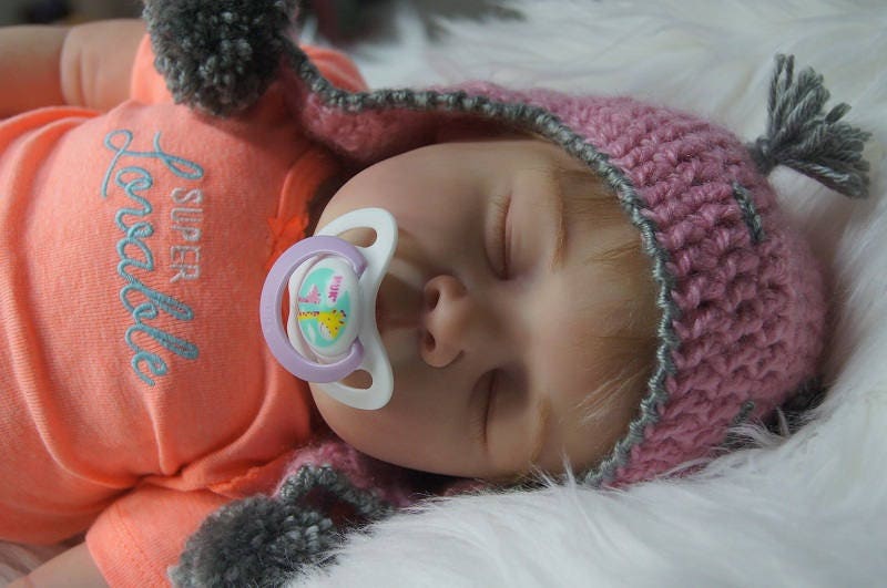 baby asleep reborn doll Open Mouth Babies girl doll Silicone