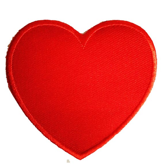 Patch / patch heart love Red 7 5 x 7 5 cm patch