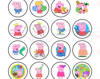 Peppa pig circles | Etsy