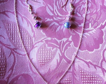 Set earrings and necklace in aluminum wire