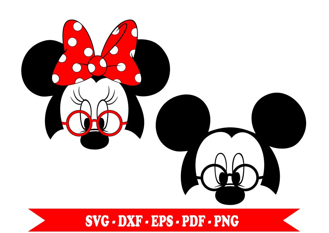 Download Free SVG Minnie mouse and Mickey mouse svg with svg eps dxf ...