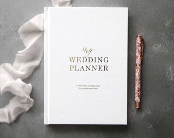 Luxury wedding planner book, engagement gift, wedding scrapbook, gift for brides, wedding checklist, wedding organizer, elegant wedding