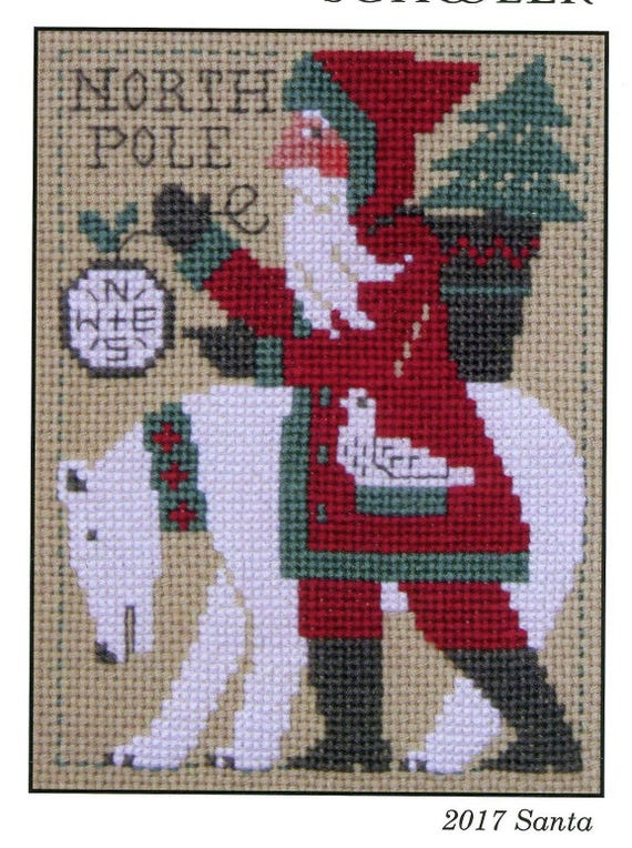 2017 Schooler Santa by Prairie Schooler Counted Cross Stitch