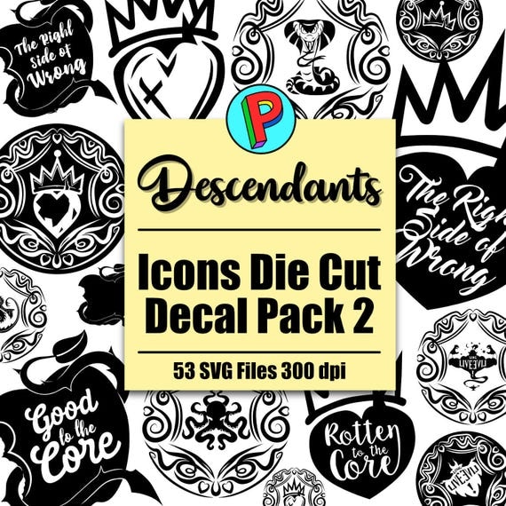 Download Descendants 2 Icons Die Cut Decal Pack 2 53 SVG Files 300