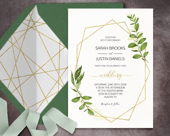 Geometric Wedding Invitations 1