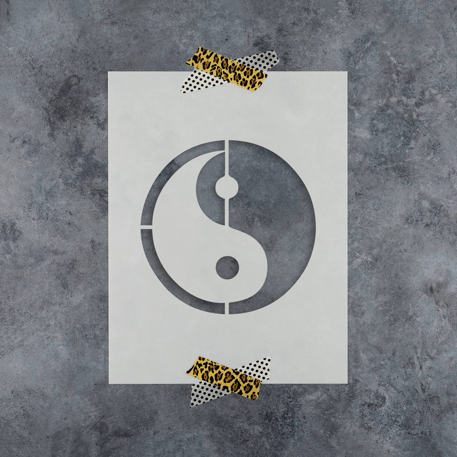 Yin Yang Stencil Reusable DIY Craft Stencils of a Yin Yang