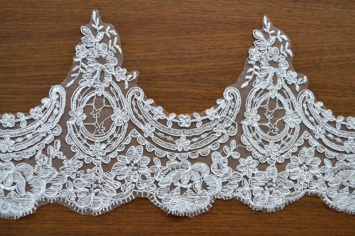 white Trim Lace Lace Trim for Bridal Veil Wedding Lace