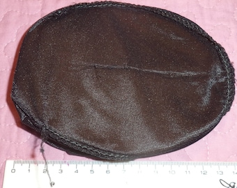 2 oval black nylon shoulder pads