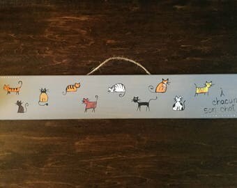 Decorative painting on reclaimed wood.