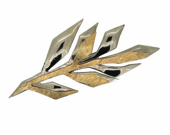 Jean Louis Scherrer 1980s Vintage Leaf Brooch