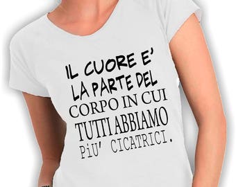 T shirts women's heart neckline the body part where we've got more scars