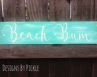 Beach bum sign | Etsy