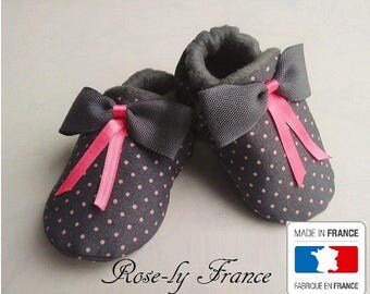 Baby booties (baby shoes) cotton chic bow