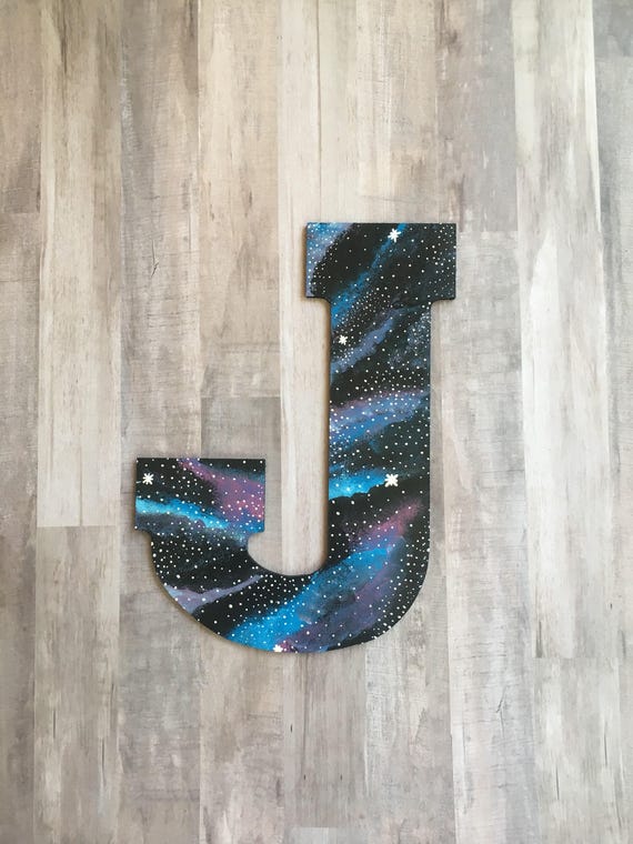 Galaxy Letters galaxy decor galaxy wall art galaxy paint