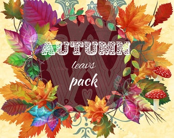 Autumn Watercolor clipart,Autumn Leaves Clipart, Fall Clipart, Fall Leaves, Watercolor Clipart, Fall, Autumn Clipart, autumn leaves clip art