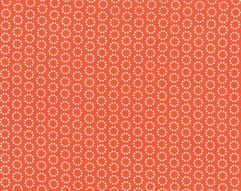 END OF BOLT - 1.5 Yards - Best Day Ever - Pumpkin Dot Matrix Yardage by April Rosenthal for Moda Fabrics - 100 % cotton - Quilting