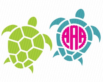 Sea Turtle Monogram SVG, Sea Turtle SVG, Sea Turtle Monogram, SVG Files, Svg, eps, Silhouette Files, Cricut Files