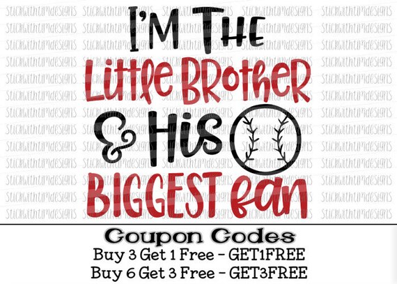 Download Little Brother Biggest Fan Svg Baseball Brother svg Baseball