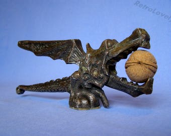 Soviet Nutcracker "Dragon", Vintage Nutcracker, Metal Nutcracker, Nut Cracker, cracker, nutcracker Dragon, 1970s, Made in USSR 70's