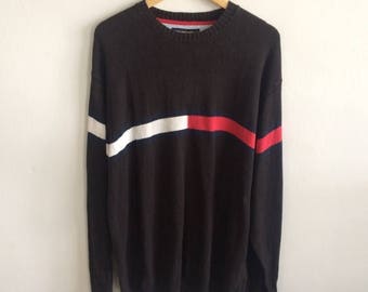 BIG SALE Vintage Tommy Hilfiger Knit Sweater Hip Hop Tommy Hilfiger Big Logo