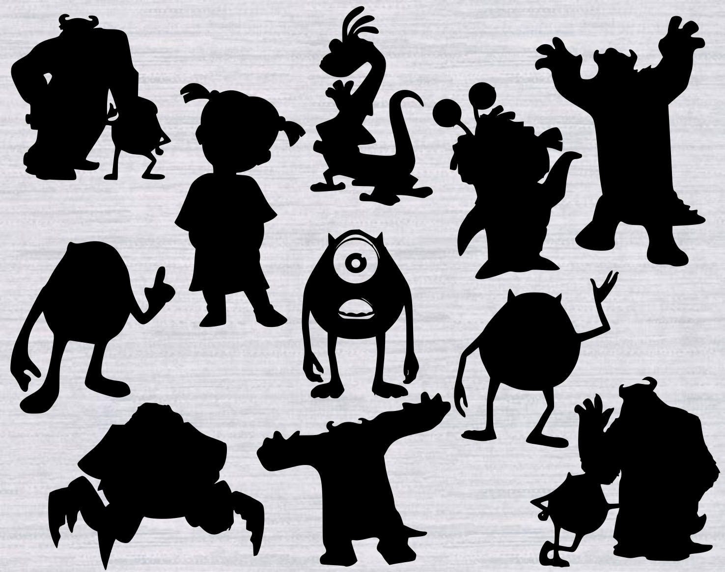 Monsters Inc Svg Bundle Monsters Clipart Svg Silhouette Etsy Porn Sex Picture