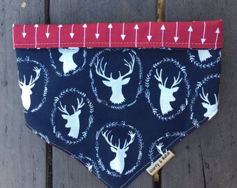 deer dog bandana, dog bandanas, arrows dog bandana, dog bandana, cat bandana, hunting dog bandana, Blue bandana, Maroon bandana, Buck
