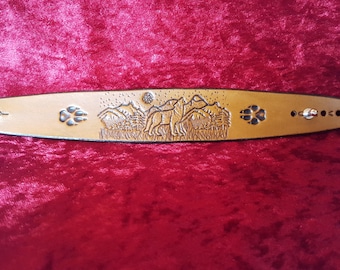 Vegetable tanned leather strap