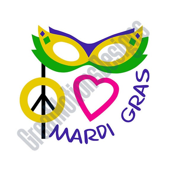 Download Mardi Gras Love SVG - HTV - Vinyl Cutting Graphic Art from ...