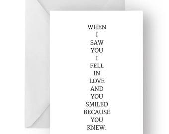 Anniversary Card, Girlfriend Birthday Card, Birthday Card, Anniversary Card for Boyfriend, Wedding Anniversary Card, Card for Girlfriend