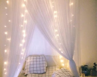 Bohemian bed canopy | Etsy