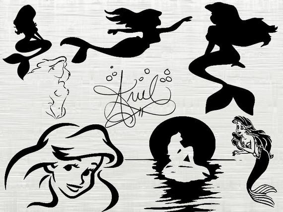 Free Free 297 Little Mermaid Svg Black And White SVG PNG EPS DXF File