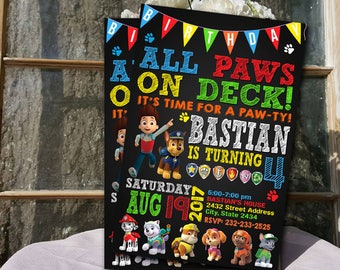 Paw Patrol, Paw Patrol Invitation, Paw Patrol Birthday, Paw Patrol Party, Paw Patrol Birthday Invitation, Paw Patrol Party, Paw Patro Invite