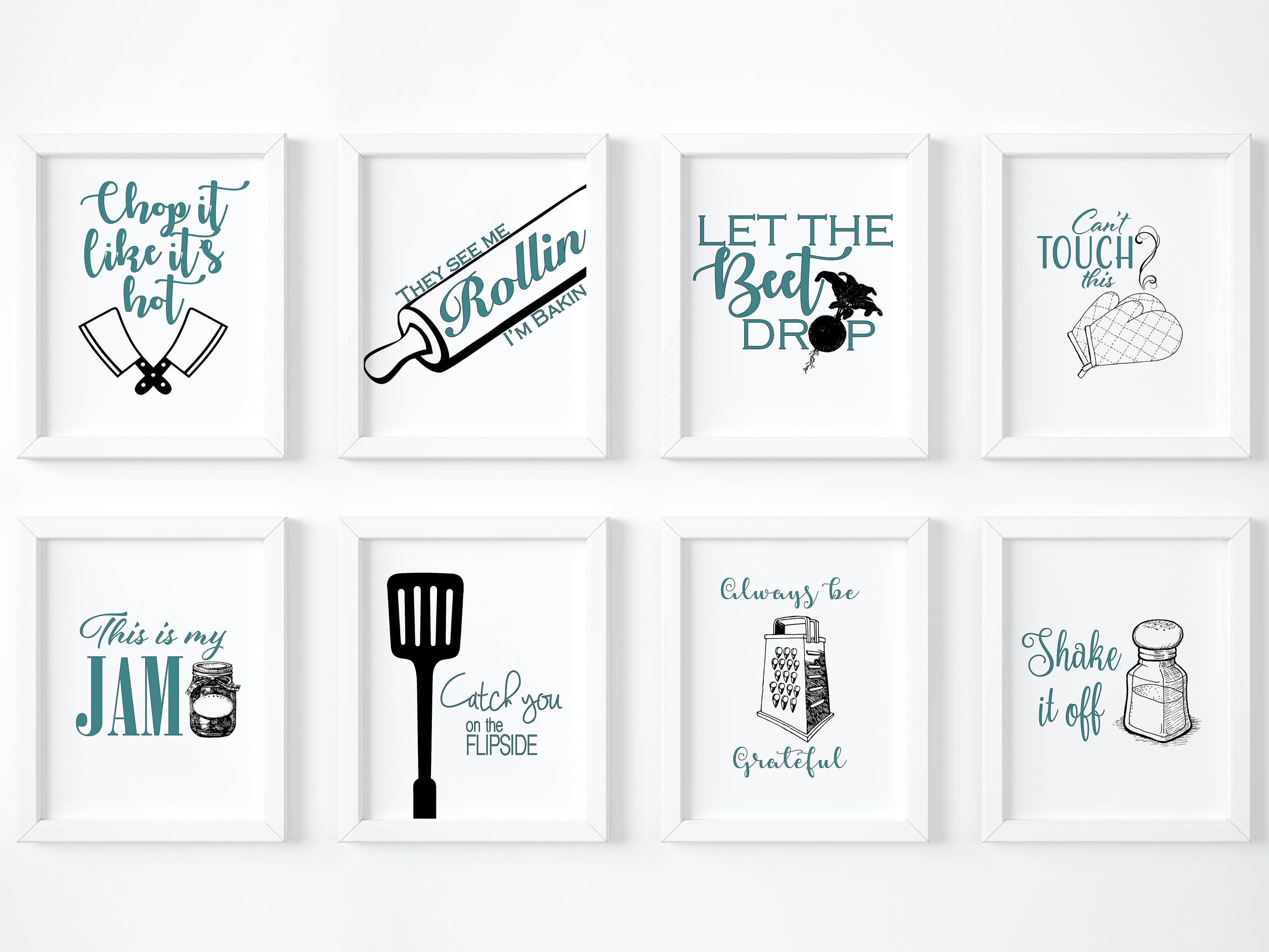 free printable kitchen wall art blue and brown