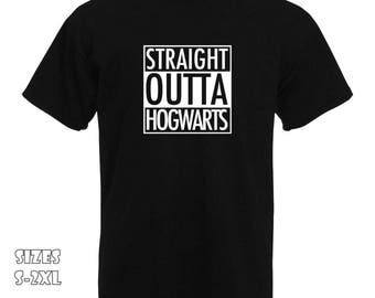 Harry Potter T-Shirt | Straight Outta Hogwarts T-Shirt, Straight Outta Tee, Straight Outta t-Shirt, Harry Potter t-Shirt, Hogwarts Shirt