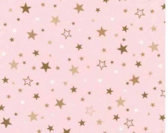Stars - pink - fabric - cosy cotton