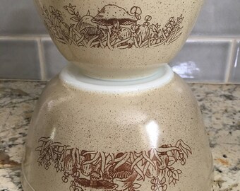 Forest Fancies Pyrex bowls